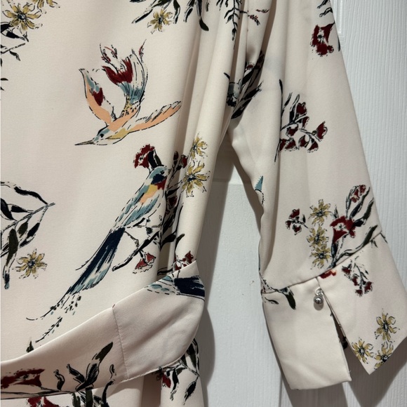 H&M Cream Floral Bird Print Dress - Picture 4 of 5